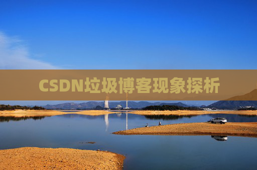 CSDN垃圾博客现象探析